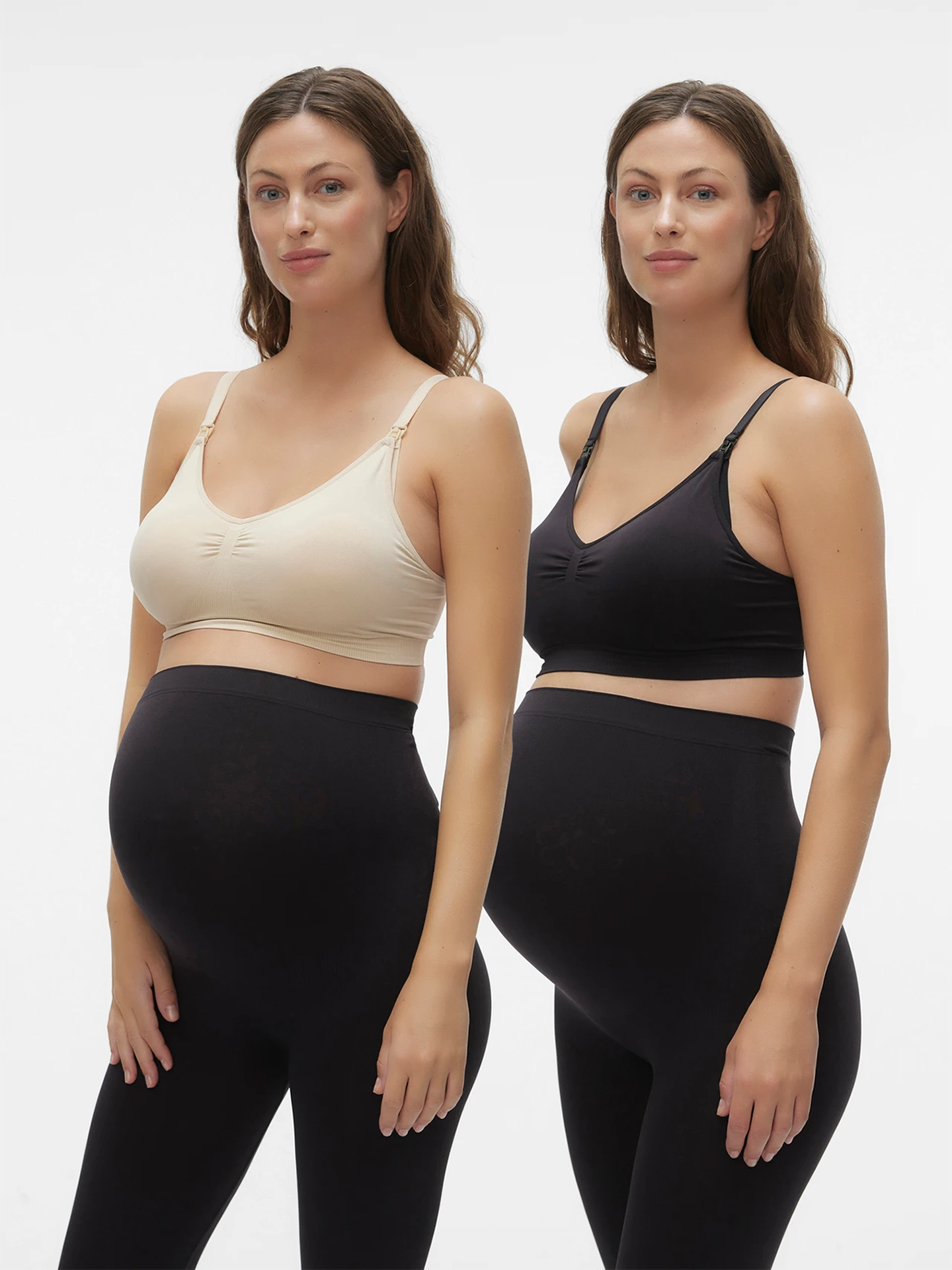 Vero Moda Maternity Ilja Feed Me Bra 2-Pack Black / Melange