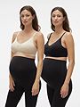 Vero Moda Maternity Ilja Feed Me Bra 2-Pack Black / Melange