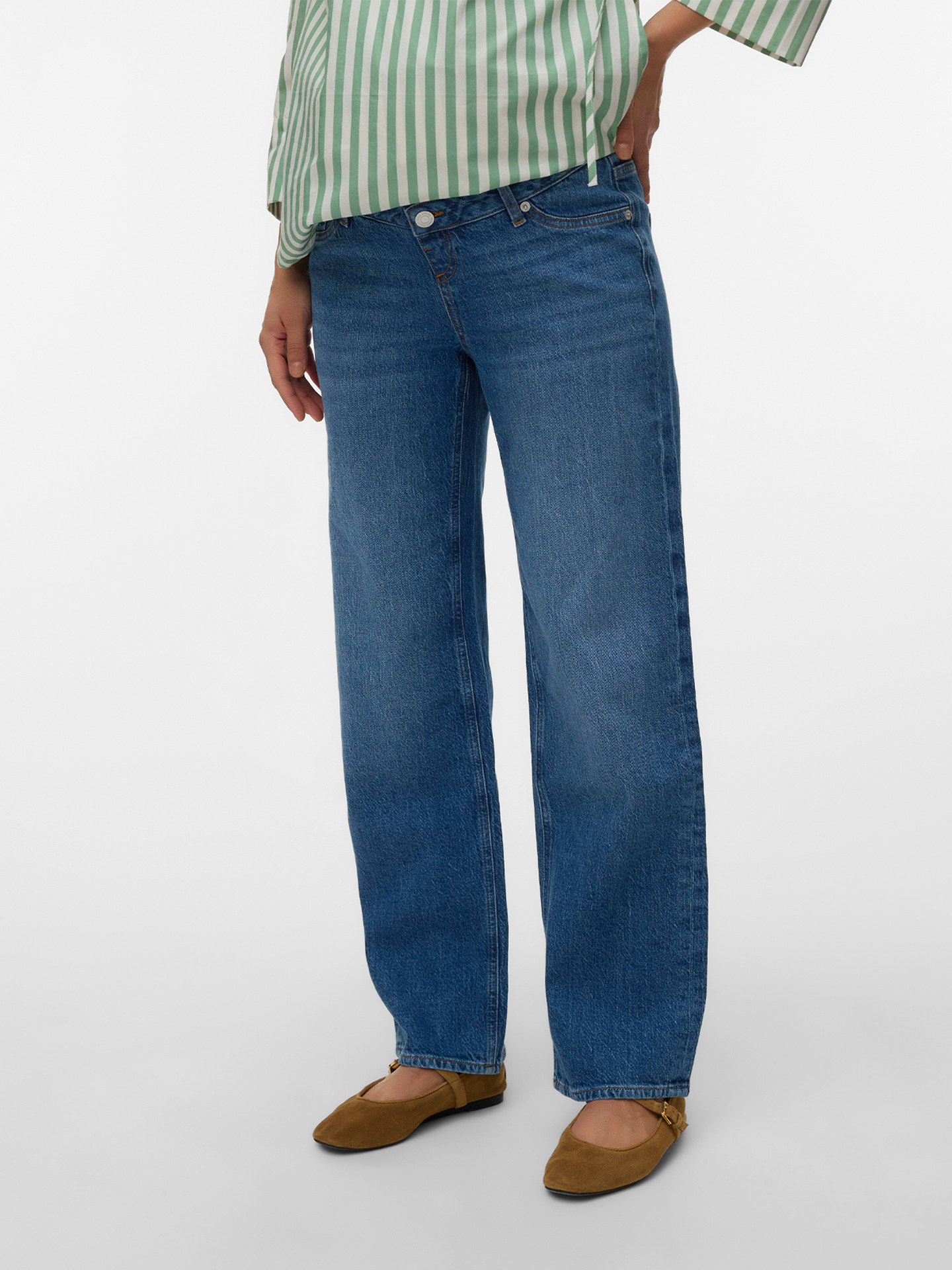 Vero Moda Maternity Tessa Wide Jeans Medium Blue Denim