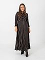 Y.A.S Savanna Long Shirt Dress Chocolate Brown / Black
