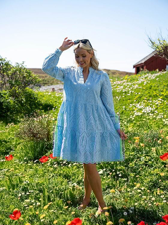 Y.A.S Holi Long Sleeve Dress Clear Sky