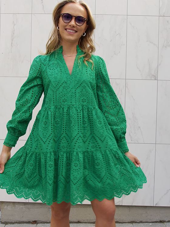 Y.A.S Holi Long Sleeve Dress - Grønn