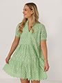 Y.A.S Holi Short Sleeve Dress Quiet Green