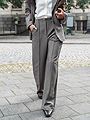 Y.A.S Reemaj High Waist Pant Grey Melange