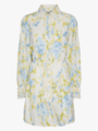 Y.A.S Somellie Long Sleeve Shirt Dress Birch with Blue Flowers