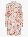 Y.A.S Somellie Long Sleeve Shirt Dress Birch with Red Flowers