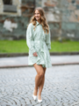 Y.A.S Somellie Long Sleeve Shirt Dress Grønn