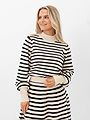Y.A.S Fonny Long Sleeve Knit Pullover Birch Black Stripes
