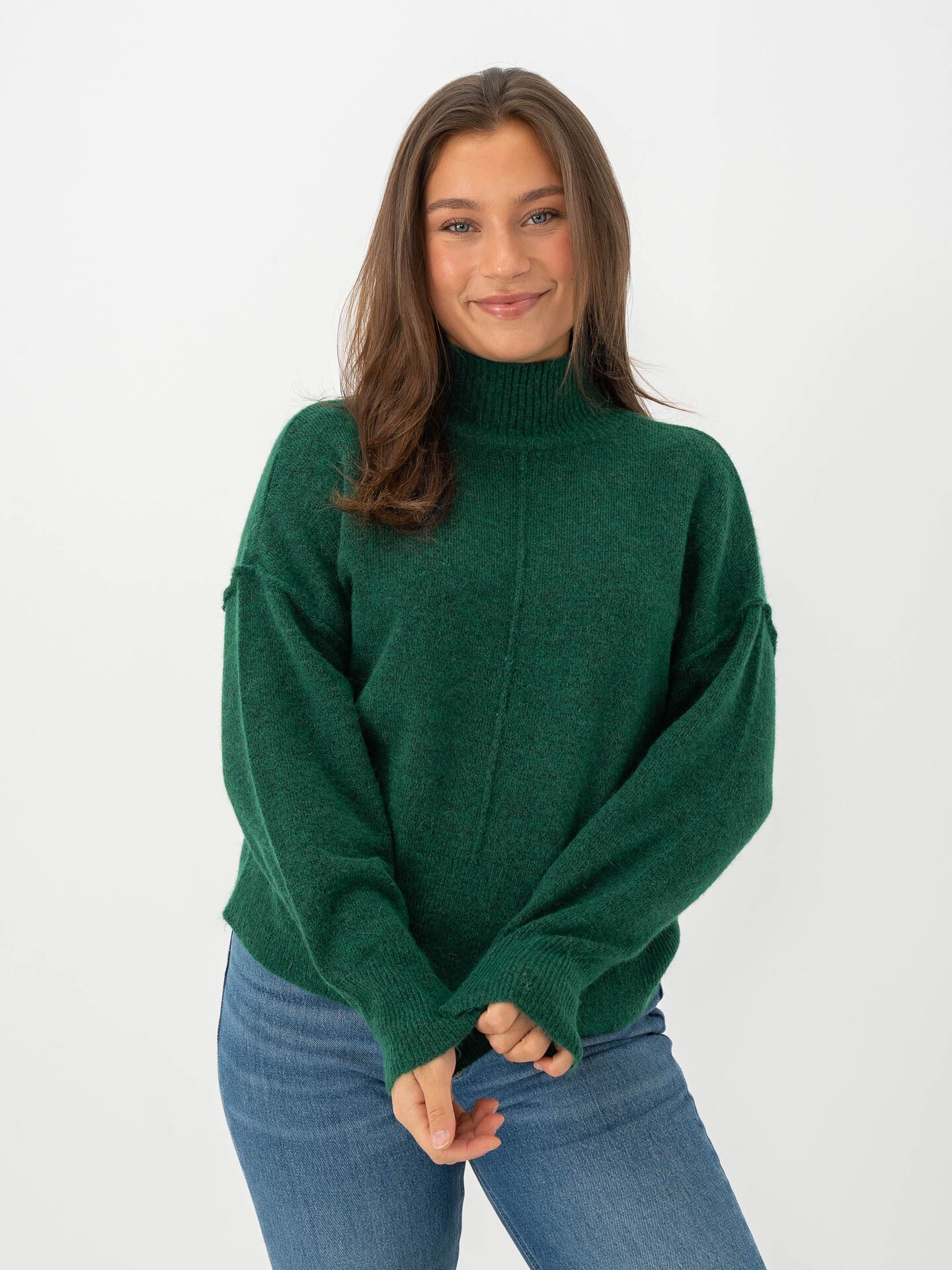 Y.A.S Balis Long Sleeve High Neck Knit Fir