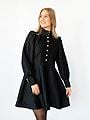 Y.A.S Ripple Long Sleeve Dress Black