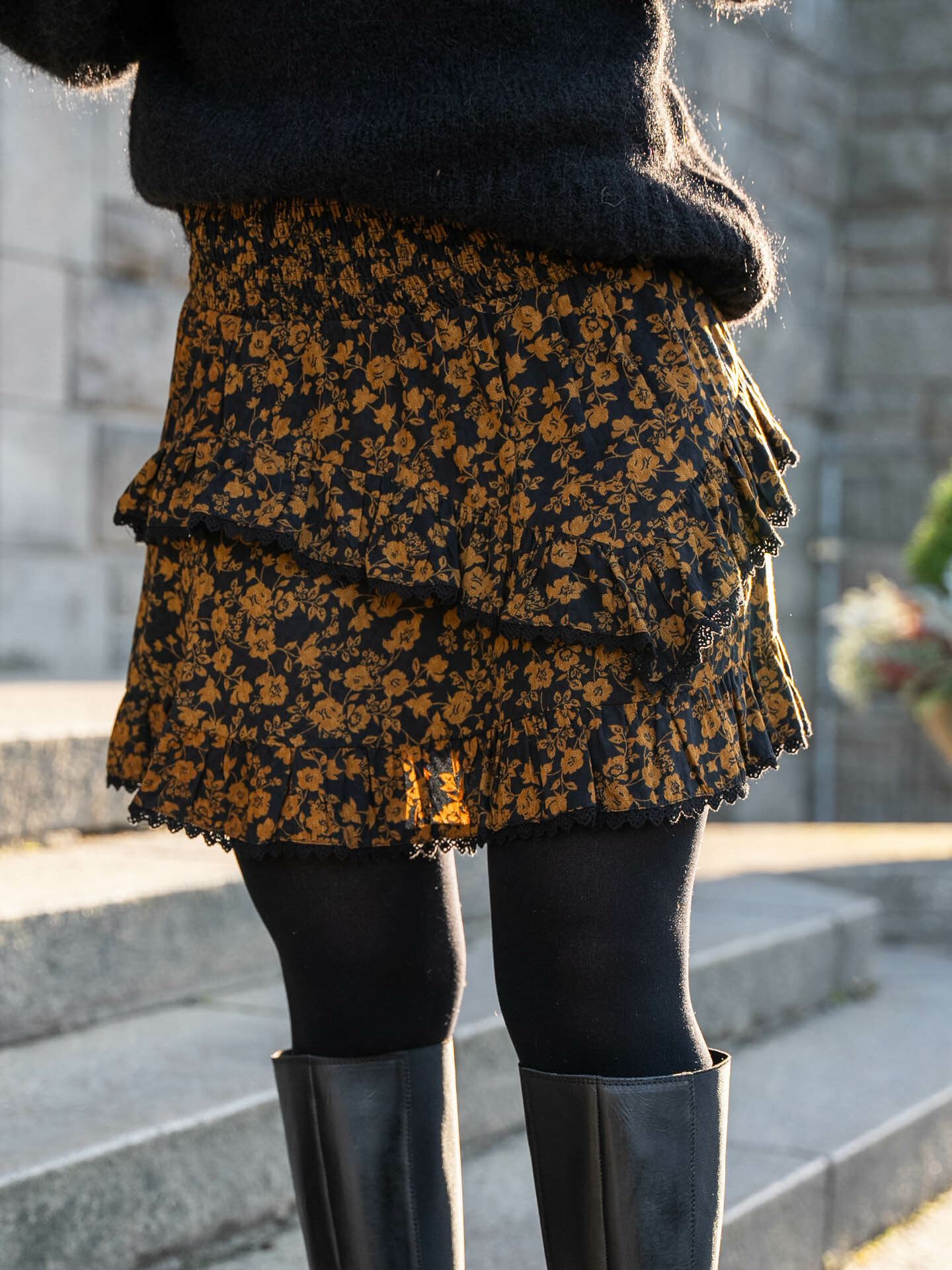 Y.A.S Tilera High Waist Skirt Black