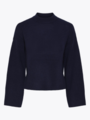 Y.A.S Frido Long Sleeve Wide Knit Pullover Night Sky