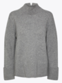 Y.A.S Emilie Highneck Pullover Light Grey Melange
