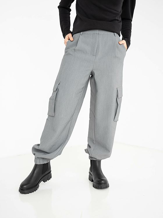 Y.A.S Alvas HMW Pant Medium Grey Melange