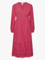 Y.A.S Luma Long Sleeve Long Wrap Dress Raspberry Sorbet