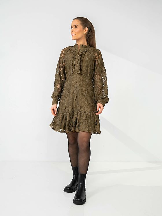 Y.A.S Stilla Long Sleeve Lace dress Beech