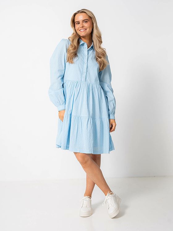 Y.A.S Tia Long Sleeve Dress Clear Sky