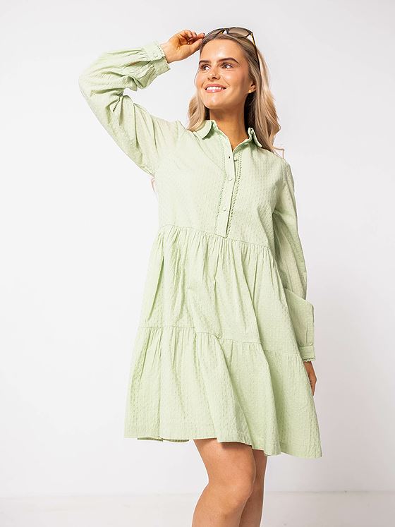 Y.A.S Tia Long Sleeve Dress Grønn