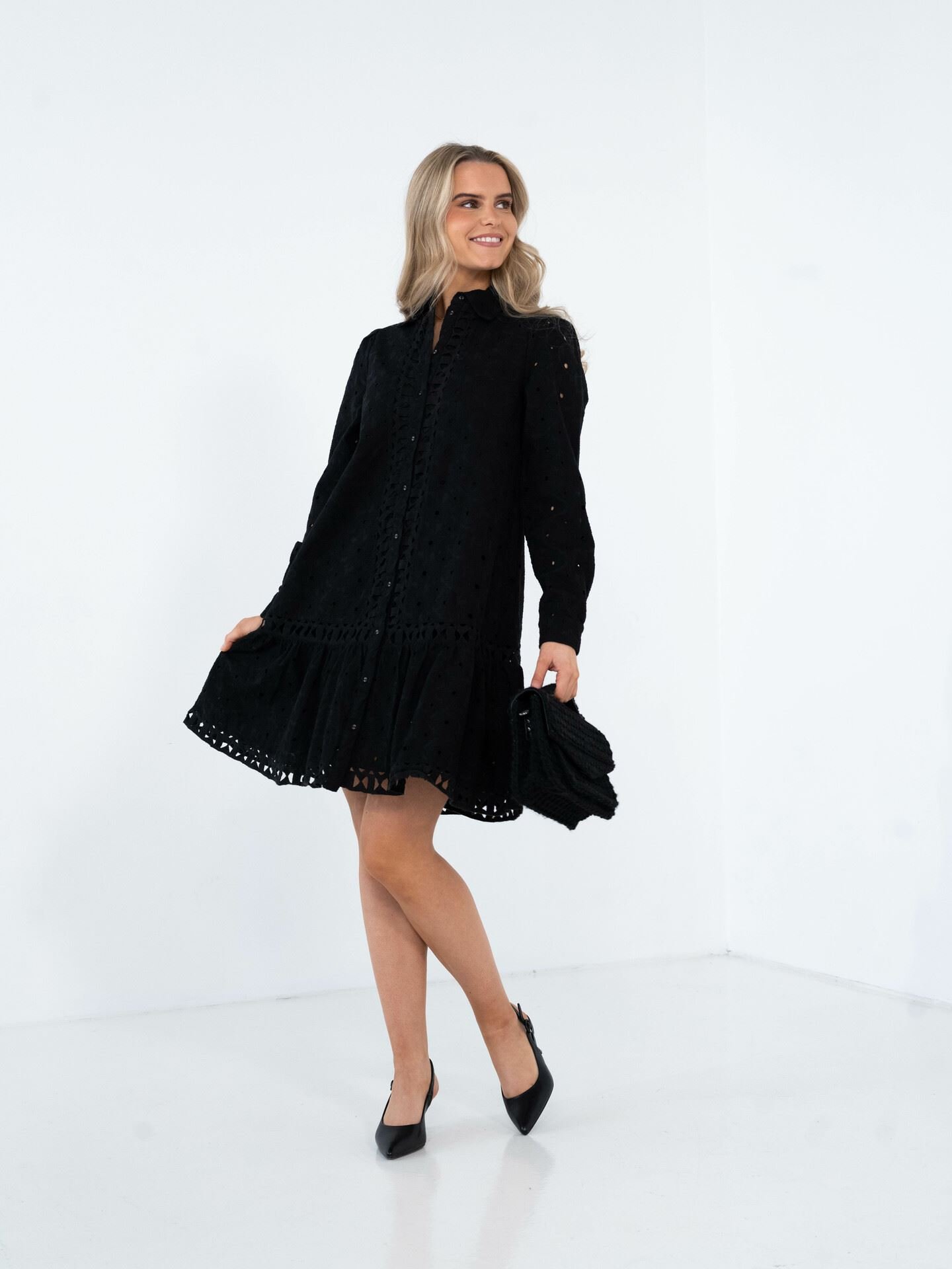 Y.A.S Ginnie 7/8 Shirt Dress Black