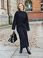 Y.A.S Elma Long Sleeve Long Knit Dress Black