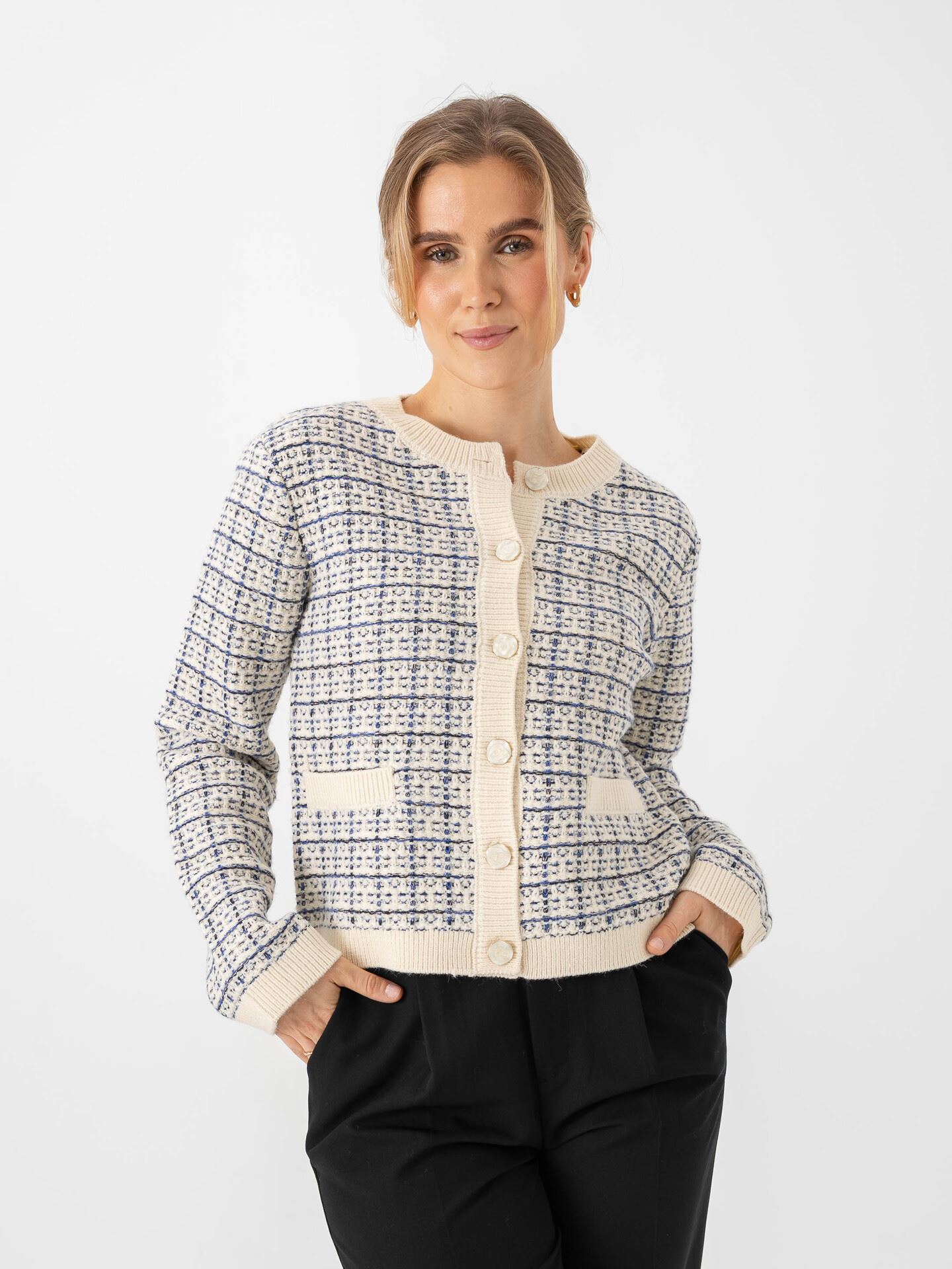 Y.A.S Livia Long Sleeve Short Knit Cardigan Birch