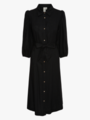 Y.A.S Flaxy 3/4 Linen Shirt Dress Black