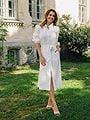 Y.A.S Flaxy 3/4 Linen Shirt Dress Star White