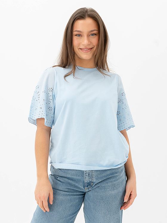 Y.A.S Lex Short Sleeve Top Clear Sky