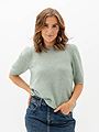 Y.A.S Anne Short Sleeve Knit Pullover Iceberg Green