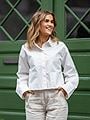 Y.A.S Lee Long Sleeve Short Shirt Star White