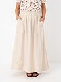Y.A.S Flaxy High Waist Ankle Skirt Birch