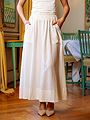 Y.A.S Flaxy High Waist Ankle Skirt Star White