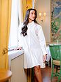 Y.A.S Ellie Long Sleeve Shirt Dress Star White
