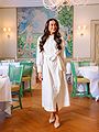 Y.A.S Yamina Long Sleeve Long Shirt Dress Star White