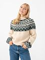 Y.A.S Liri Long Sleeve Wool Blend Knit Pullover Birch Ponderosa Pine