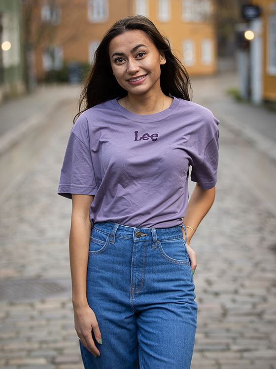 Lee Relaxed Crew Tee Washed Purple