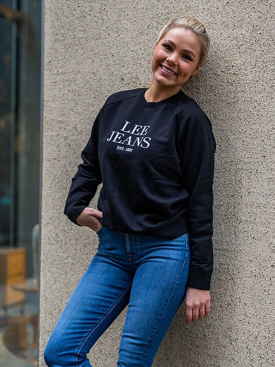 Lee Lee Logo Crew Neck Sweater Sort