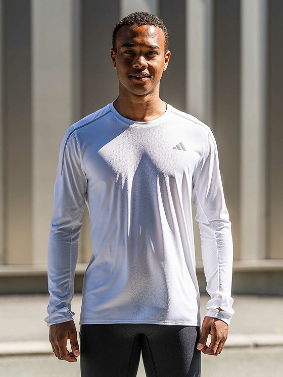 adidas Fast Long Sleeve Tee Hvit