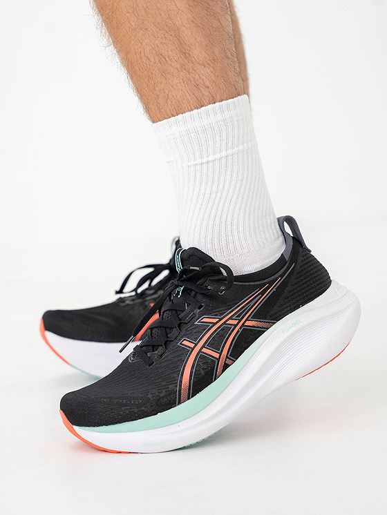 ASICS Gel-Nimbus 27 Black / Coral Reef