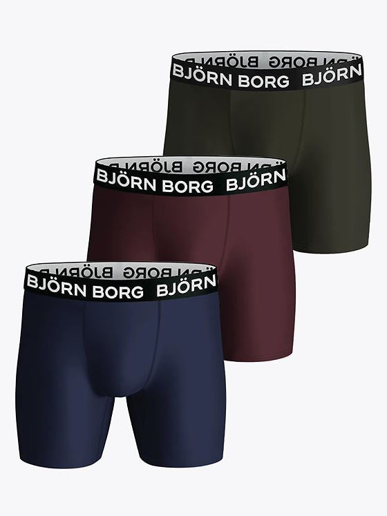 Björn Borg Performance Boxer 3p Blue, Green, Red