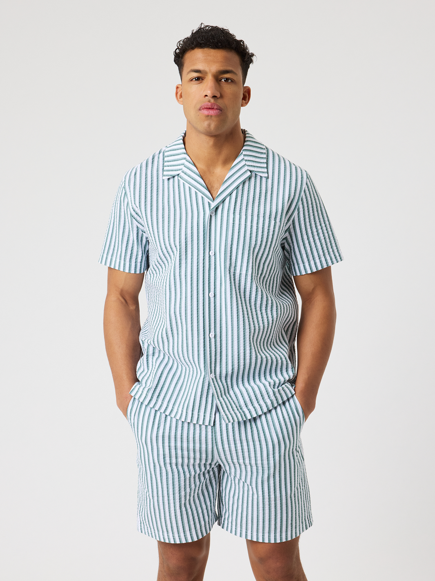 Björn Borg Seersucker Resort Shirt BB 7 Stripe 1