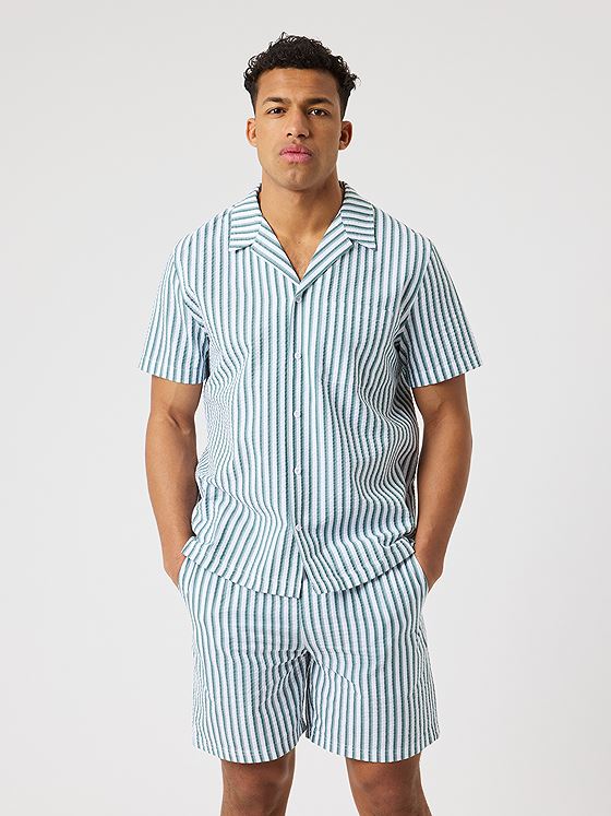 Björn Borg Seersucker Resort Shirt BB 7 Stripe 1