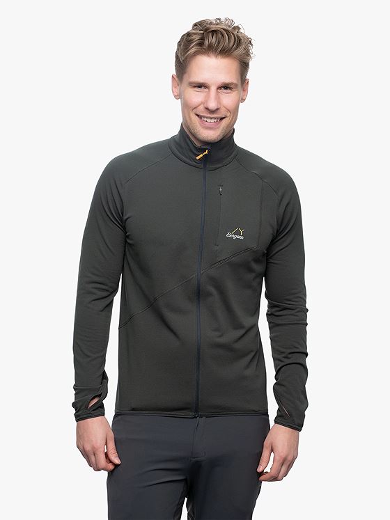 Bergans Y LightLine Essence Midlayer Jacket Men Dark Shadow Grey