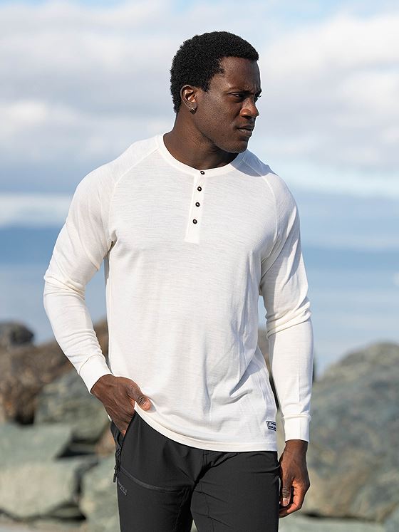 Bergans Lysebu Wool Henley Vanilla White