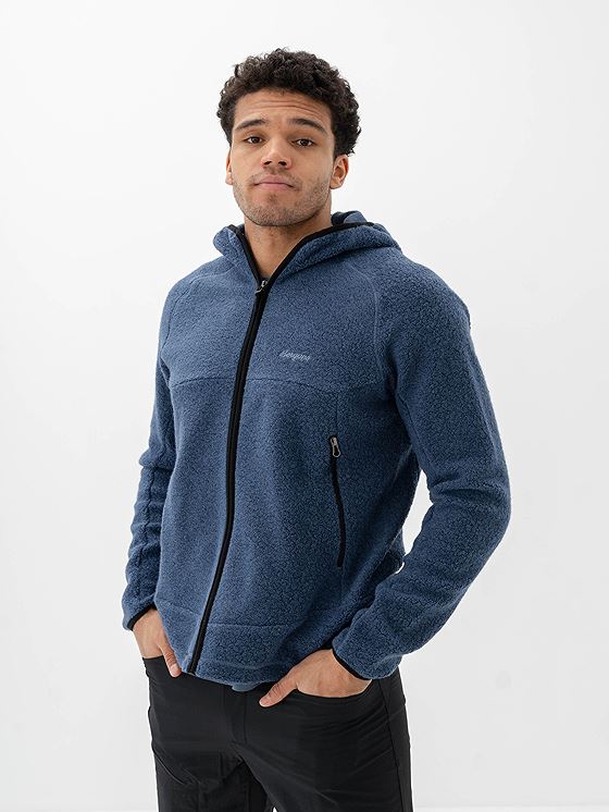 Bergans Vaagaa Merino Terry Midlayer Hoodie Men Granite Blue
