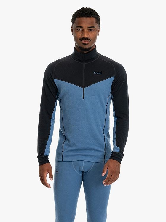 Bergans Inner:Dual Merino Half Zip Men Elemental Blue