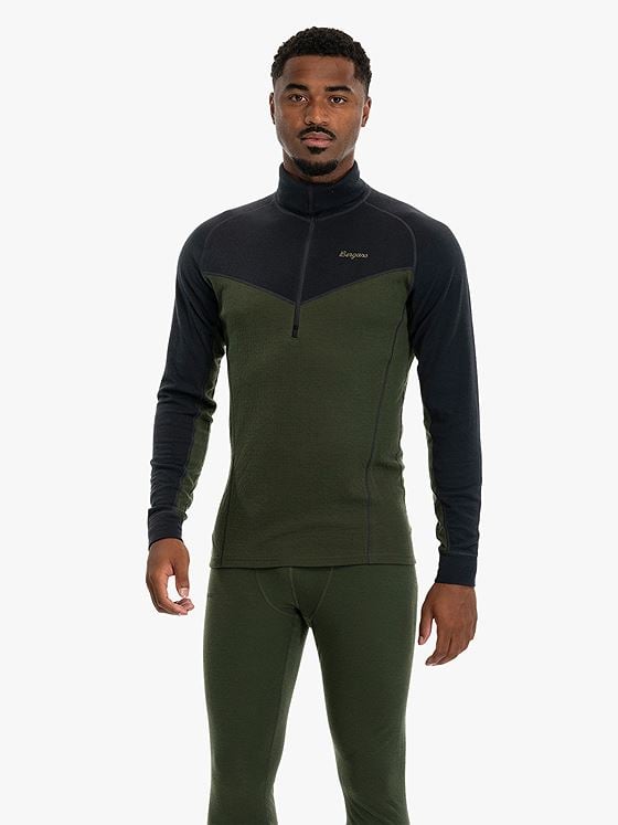Bergans Inner:Dual Merino Half Zip Men Pine Forest