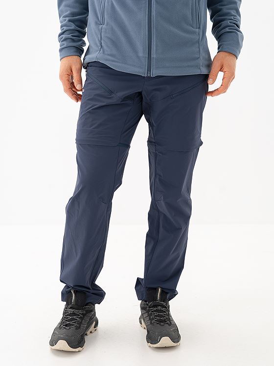 Bergans Convertible Zip-Off Softshell Pants Men Navy Blue