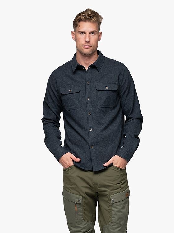 Bergans Nordmarka Flannel Shirt Men Navy Blue