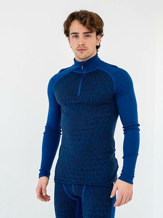 Bula Geo Merino Wool Halfzip Lapis